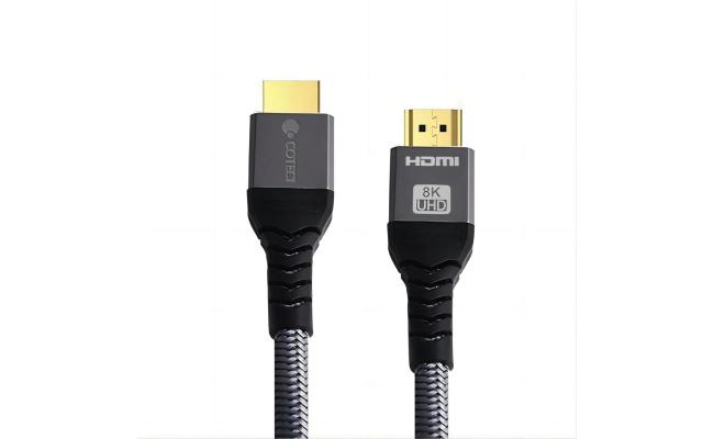 COTECi Aluminium Alloy Shell Dual 2.0 HDMI 8K/60Hz Braided Cable (2M)